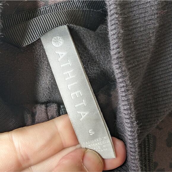 Athleta Triumph Hoodie Leopard Print | Size Small - Picture 6 of 9